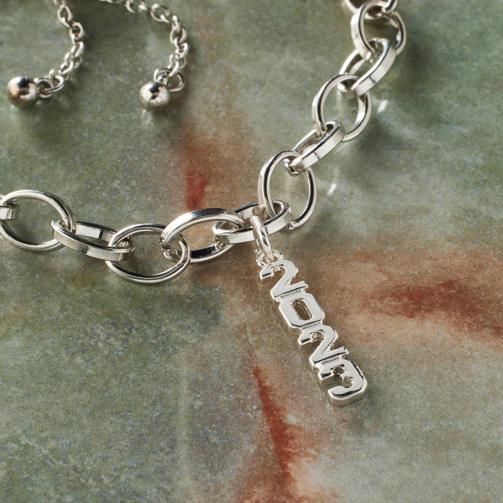 Silver Plated Year Charm by Bead Landing